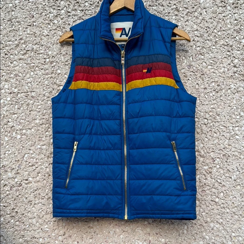 Aviator Nation Five Stripe Puffer Vest - Picture 3 of 11